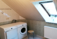 Bad mit Waschmaschine in der FeWo